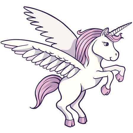 Detail Unicorn With Wings Clipart Nomer 7