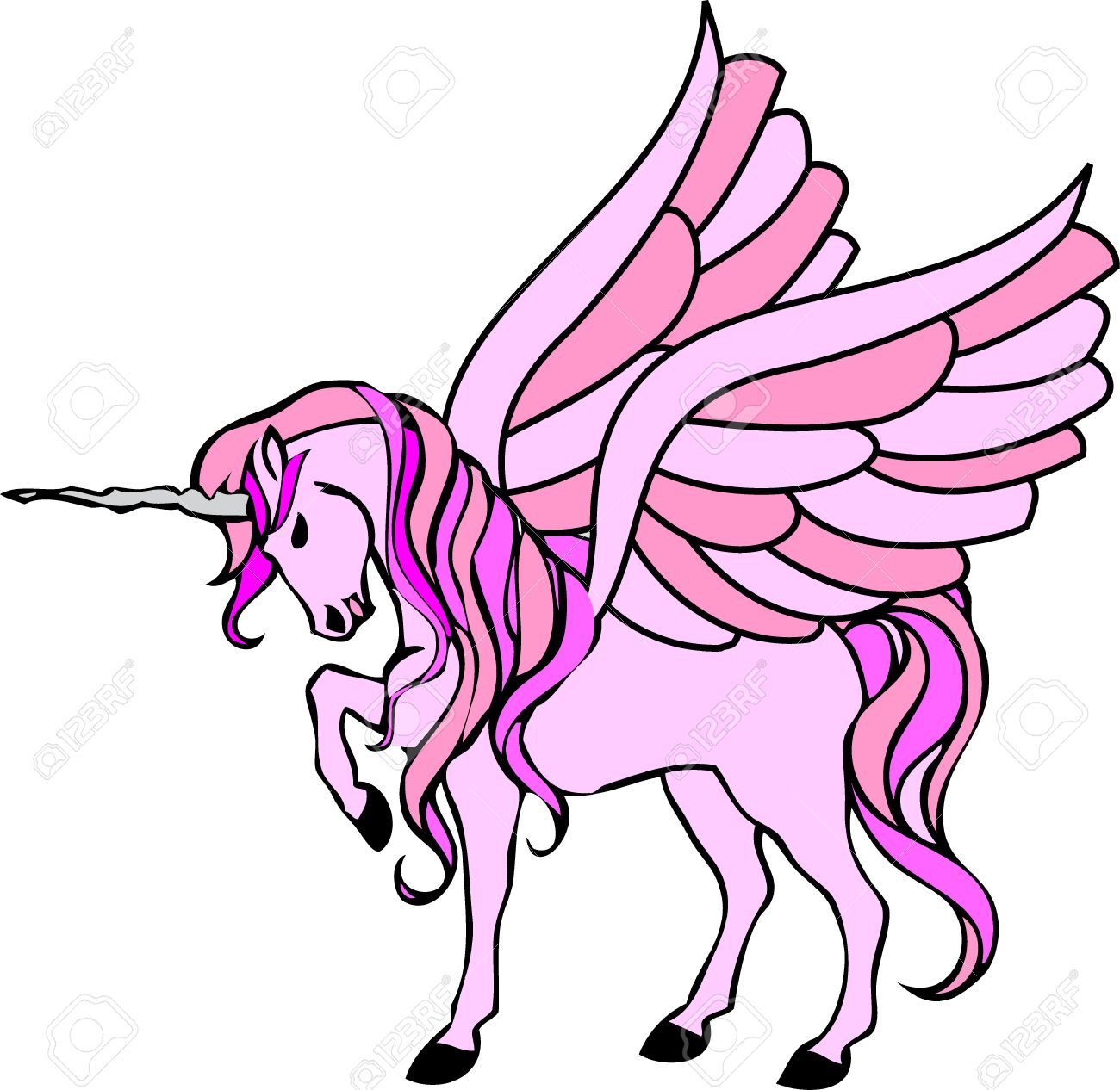 Detail Unicorn With Wings Clipart Nomer 9