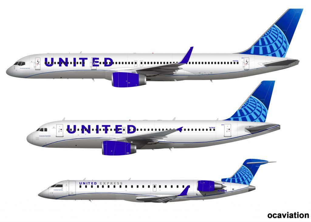 Detail United Continental Livery Nomer 10