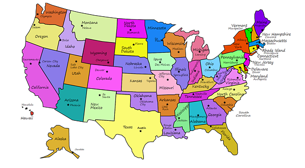 Detail United State Map Images Nomer 9