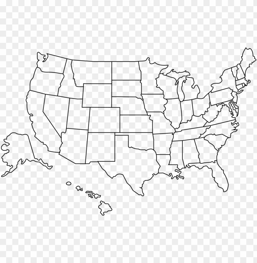 Detail United States Map Outline Png Nomer 5