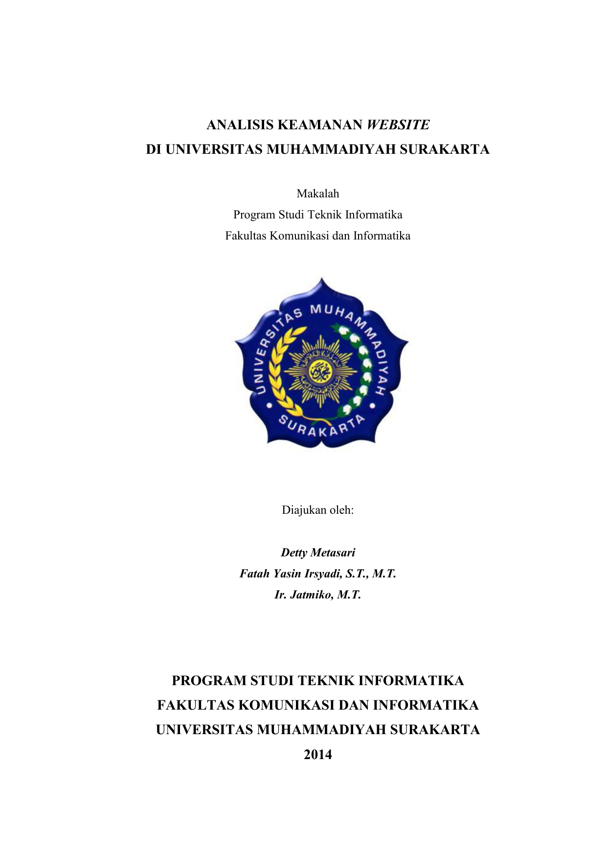 Detail Universitas Muhammadiyah Surakarta Logo Nomer 46