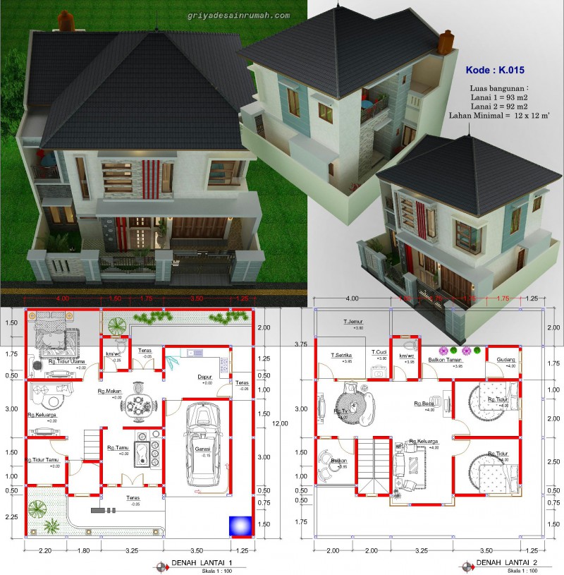 Detail Rumah 2 Muka 1 Lantai Nomer 38