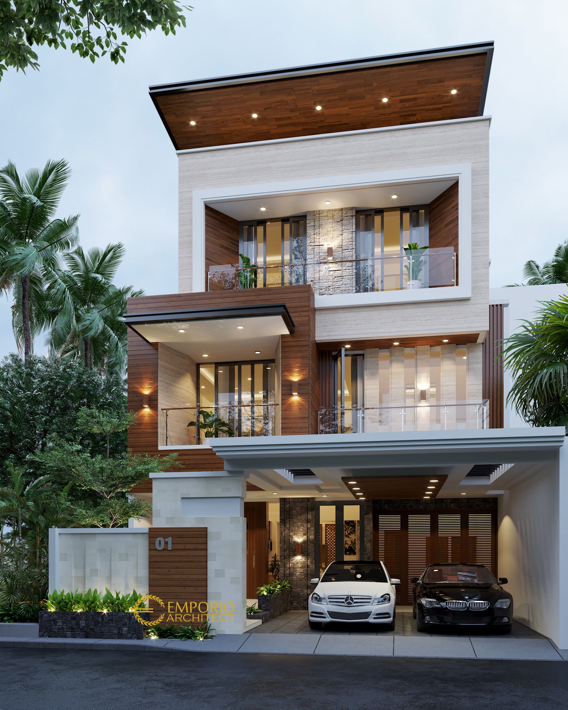 Detail Rumah 3 Lantai Minimalis Modern Nomer 31