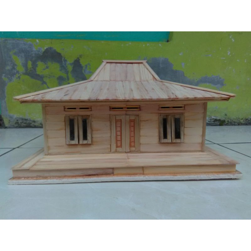 Detail Rumah Adat Dari Stik Es Krim Koleksi Nomer 18