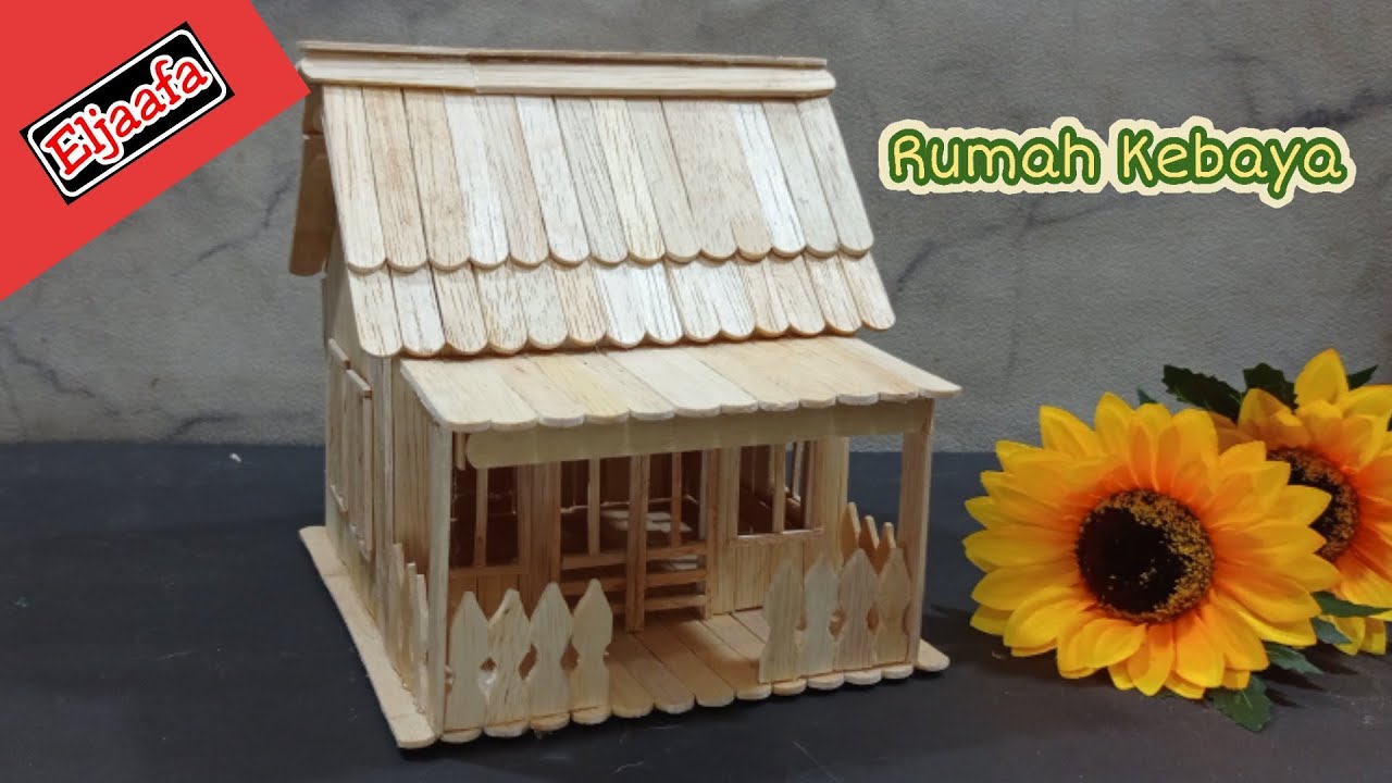 Detail Rumah Adat Dari Stik Es Krim Nomer 40