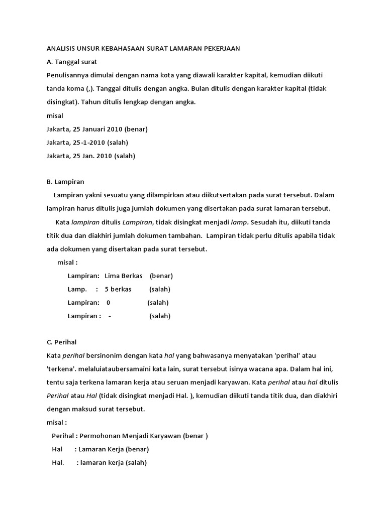 Detail Unsur Surat Lamaran Kerja Nomer 20