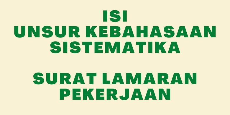 Detail Unsur Surat Lamaran Kerja Nomer 21