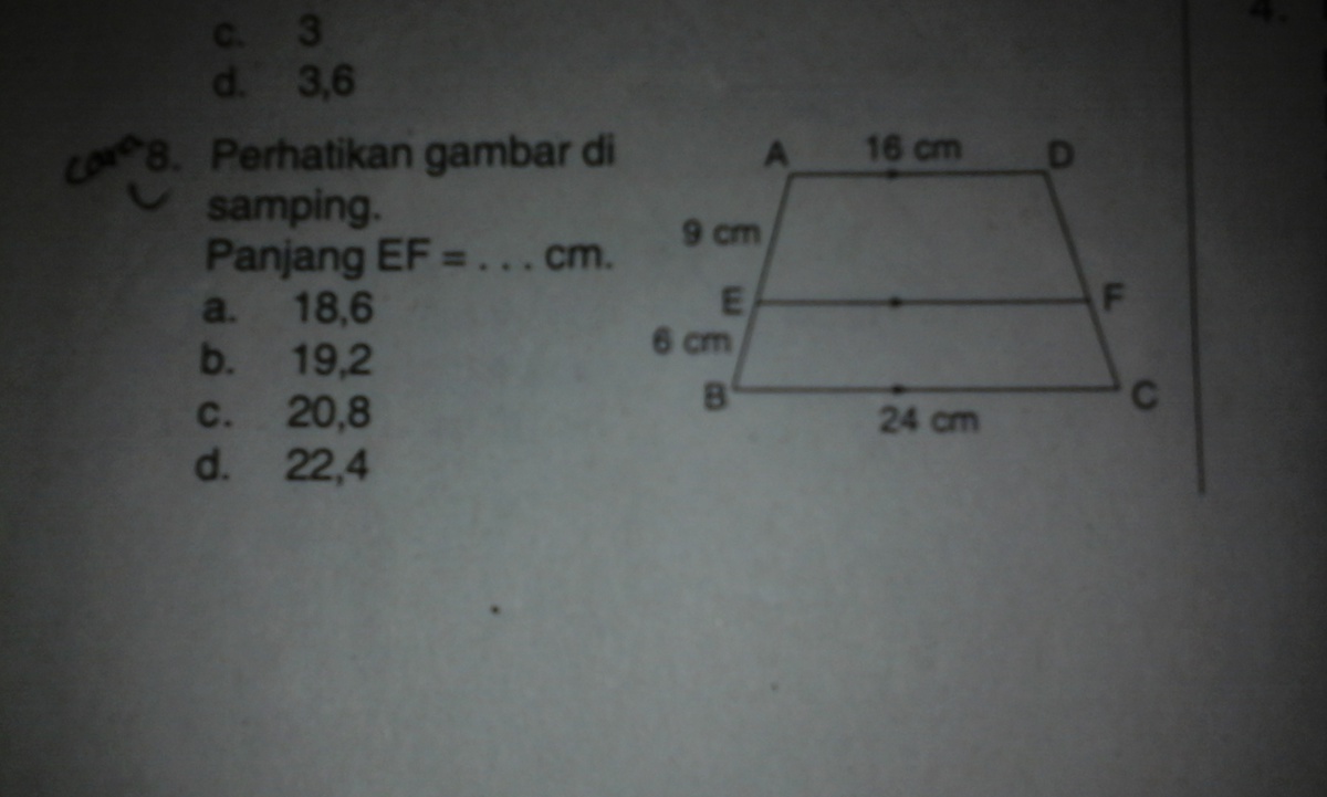 Detail Untuk Gambar Berikut Hitunglah Panjang Ef Nomer 32