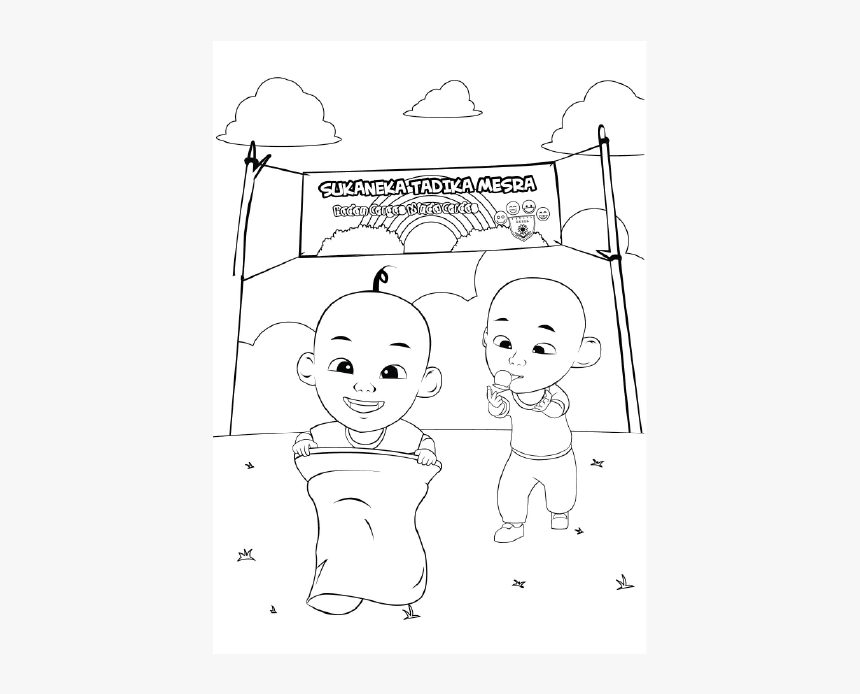 Detail Upin Ipin Gambar Mewarnai Nomer 42