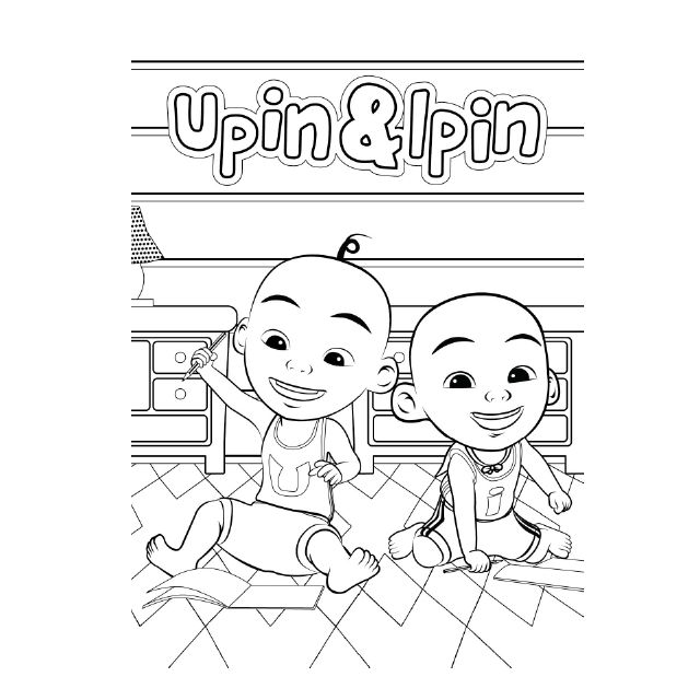 Detail Upin Ipin Hitam Putih Nomer 34