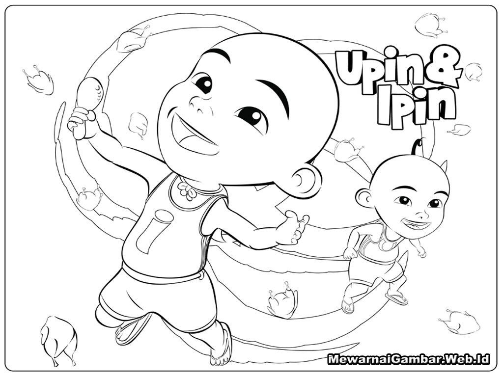 Detail Upin Ipin Hitam Putih Nomer 5