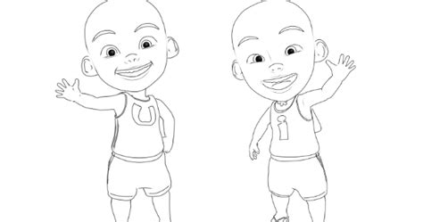 Detail Upin Ipin Hitam Putih Nomer 49