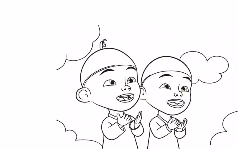 Detail Upin Ipin Hitam Putih Nomer 55