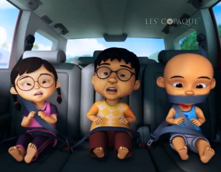 Detail Upin Ipin Naik Mobil Nomer 15