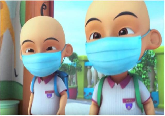 Detail Upin Ipin Pakai Masker Nomer 14