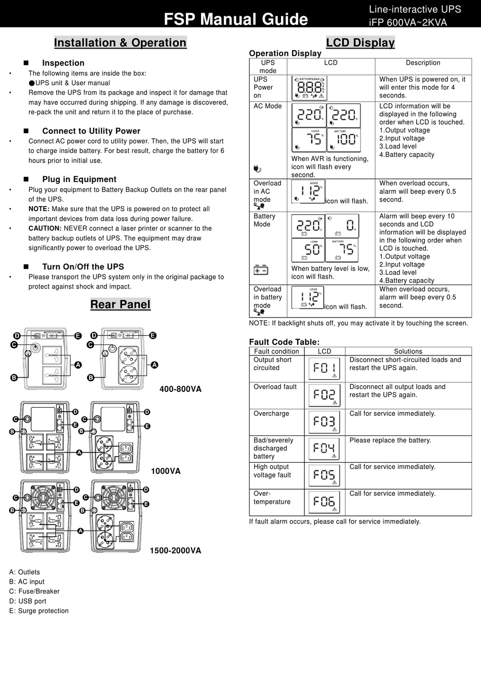 Detail Ups Fsp 800va Nomer 46