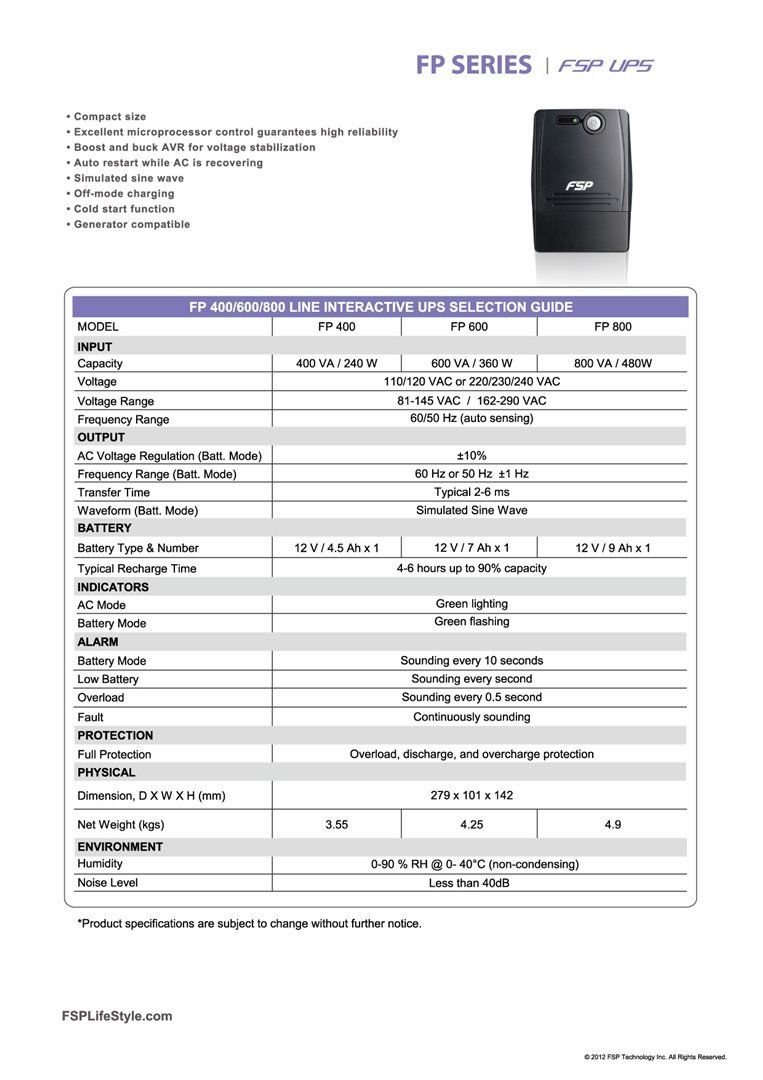 Detail Ups Fsp 800va Nomer 50