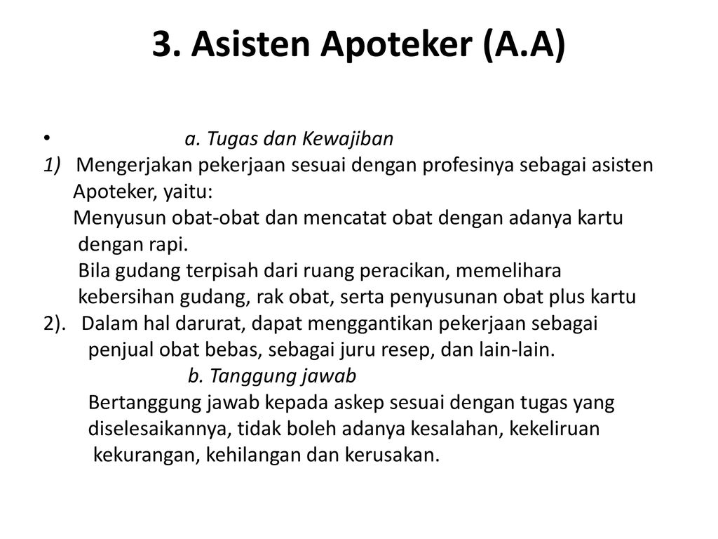 Detail Uraian Tugas Asisten Apoteker Di Rumah Sakit Nomer 31