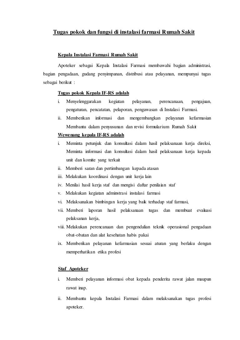Detail Uraian Tugas Kasir Rawat Jalan Rumah Sakit Nomer 15
