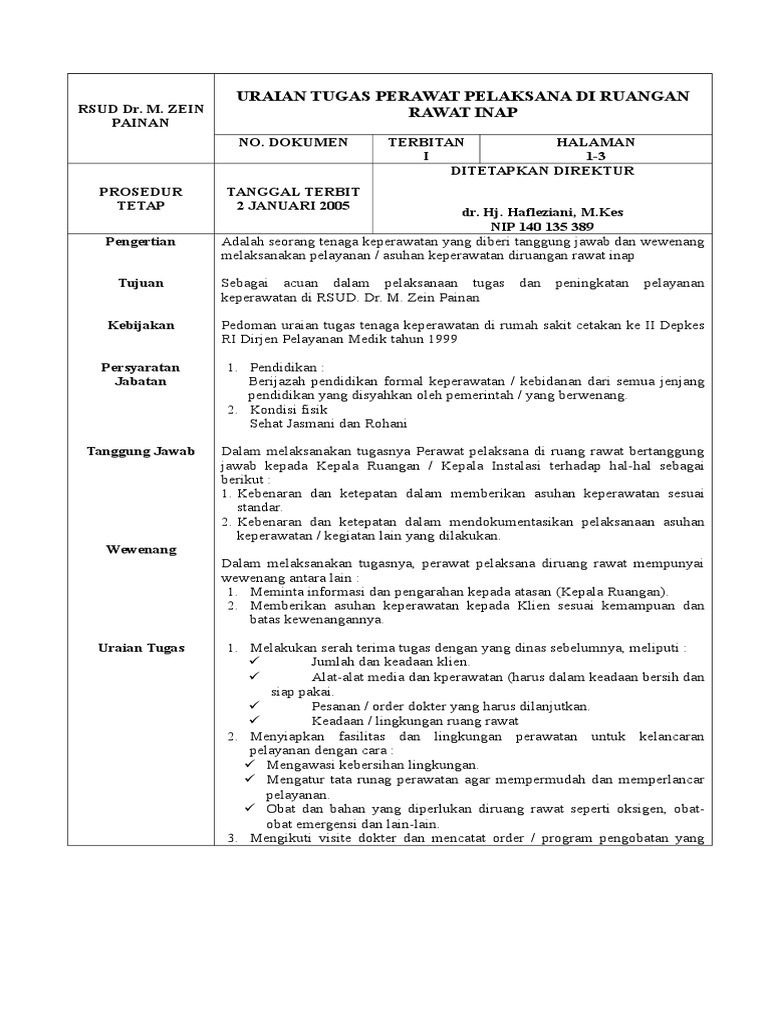 Detail Uraian Tugas Perawat Di Rumah Sakit Nomer 6