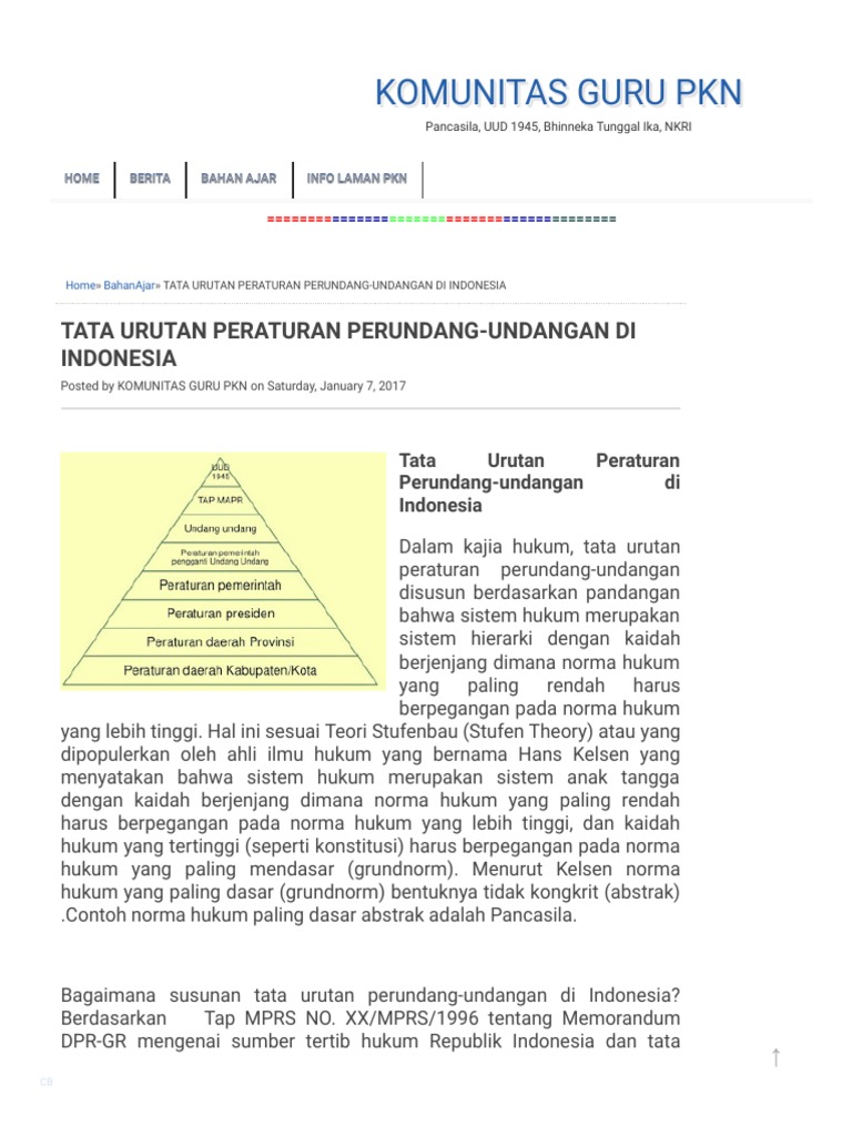 Detail Urutan Perundang Undangan Di Indonesia Nomer 44