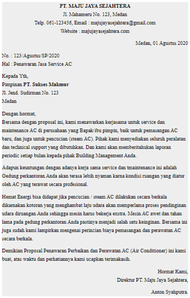 Detail Urutan Surat Penawaran Nomer 10