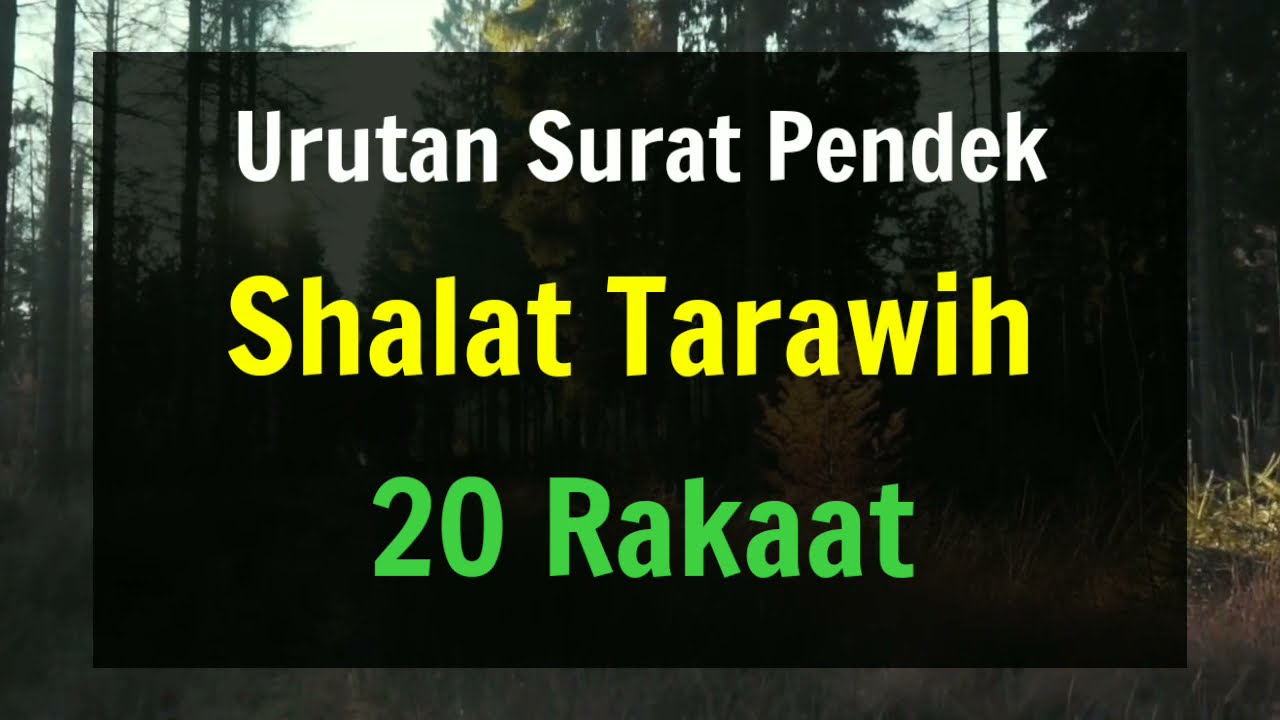 Detail Urutan Surat Pendek Tarawih Nomer 23