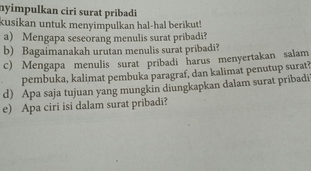 Detail Urutan Surat Pribadi Nomer 25