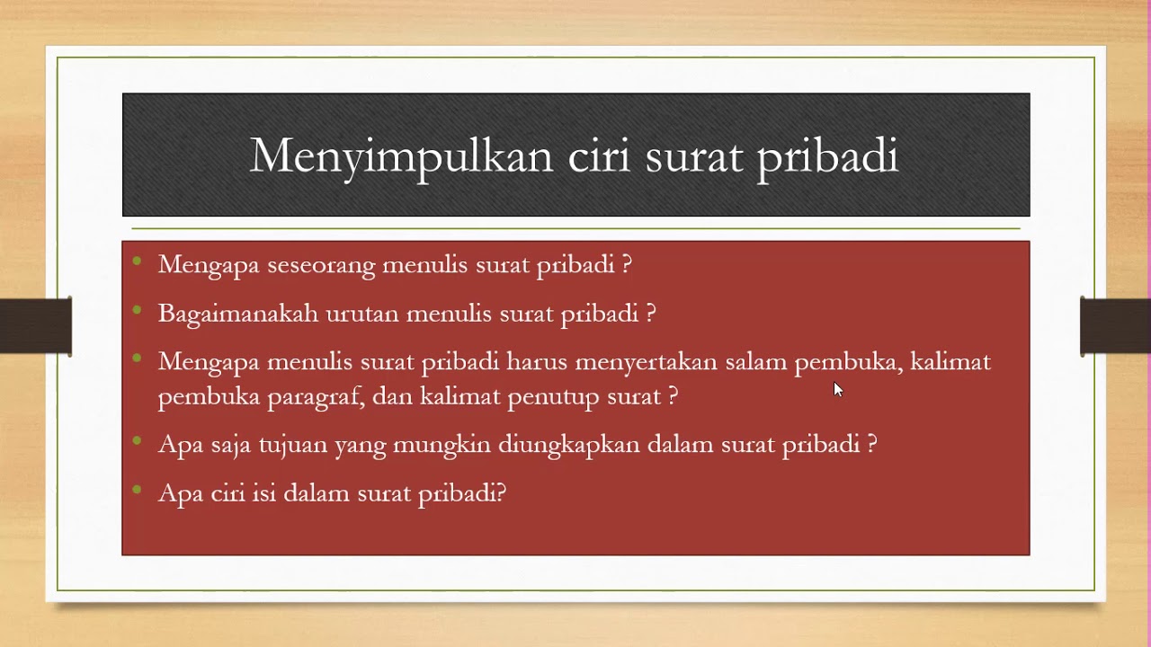 Detail Urutan Surat Pribadi Nomer 51