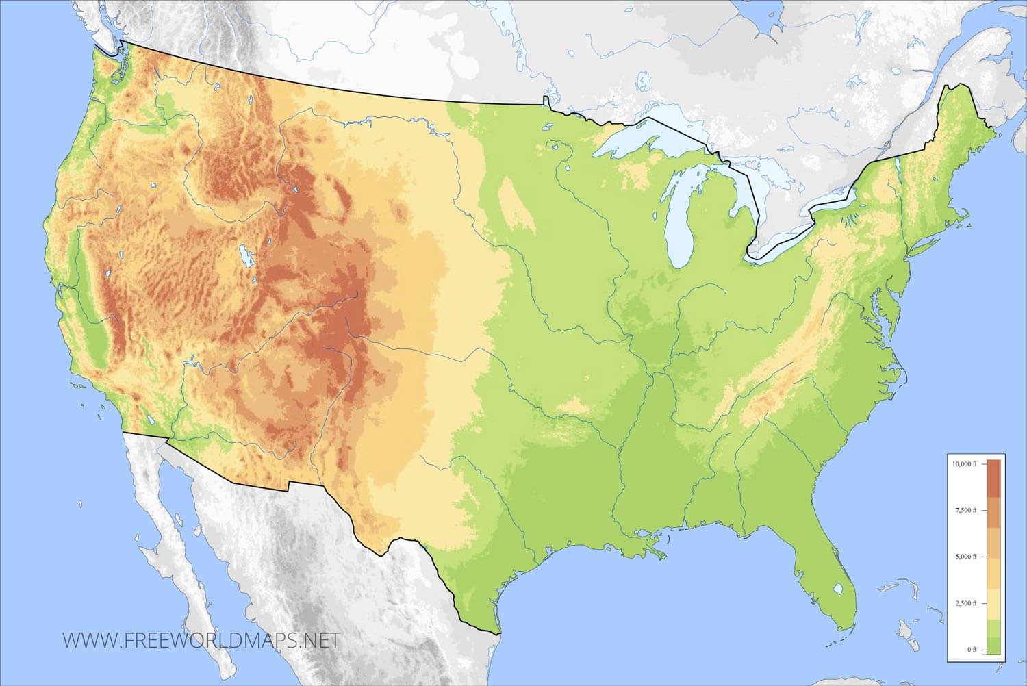 Detail Us Map Downloadable Nomer 28