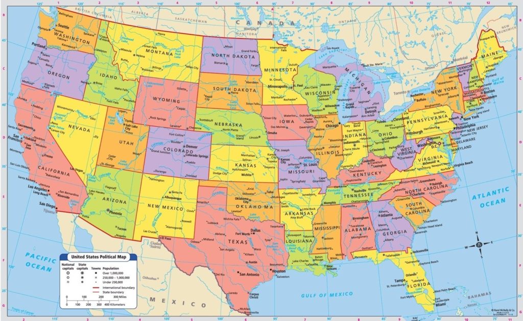 Detail Us Map Images With States Nomer 19