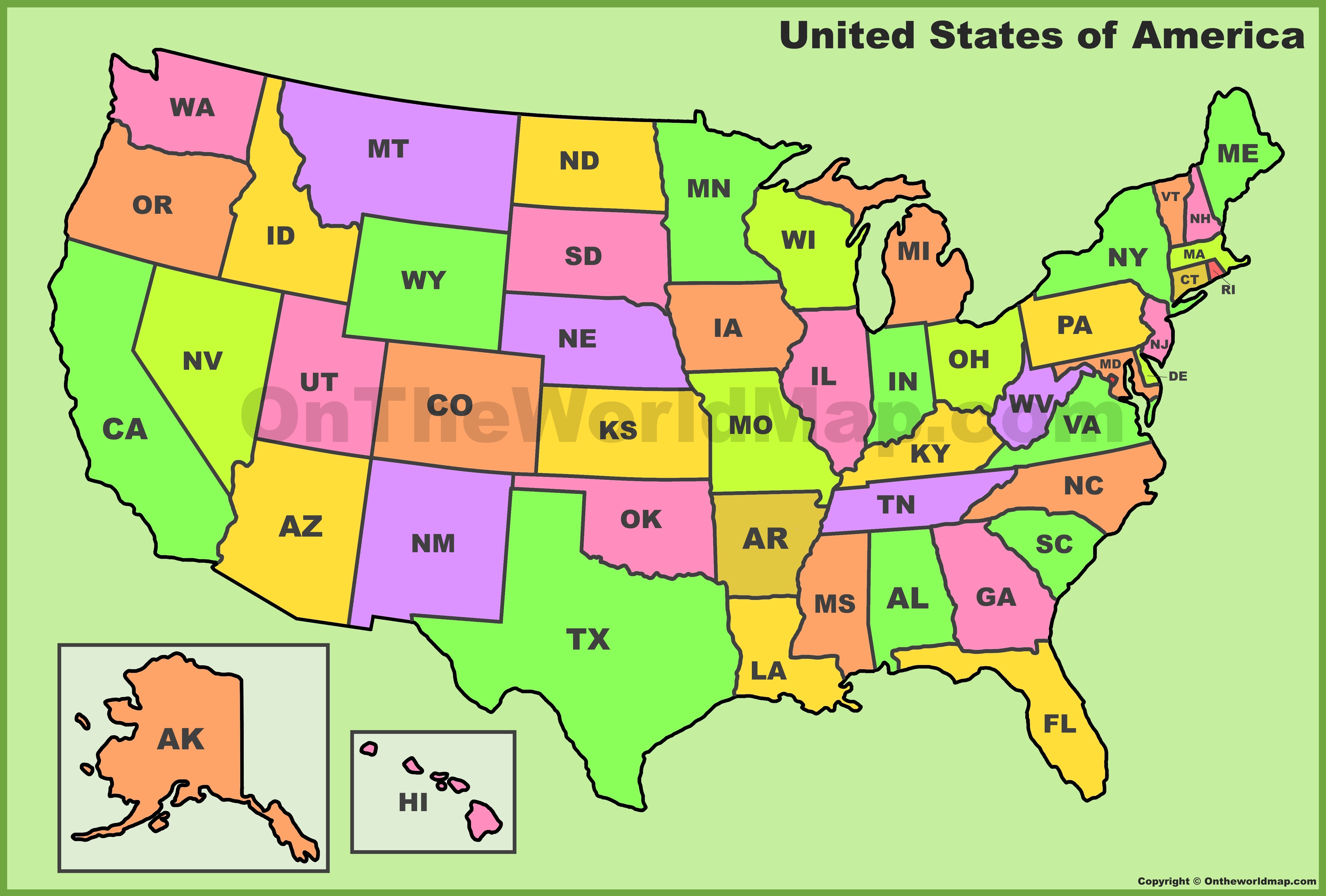 Detail Us Map Images With States Nomer 29