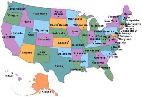 Detail Us Map Images With States Nomer 5