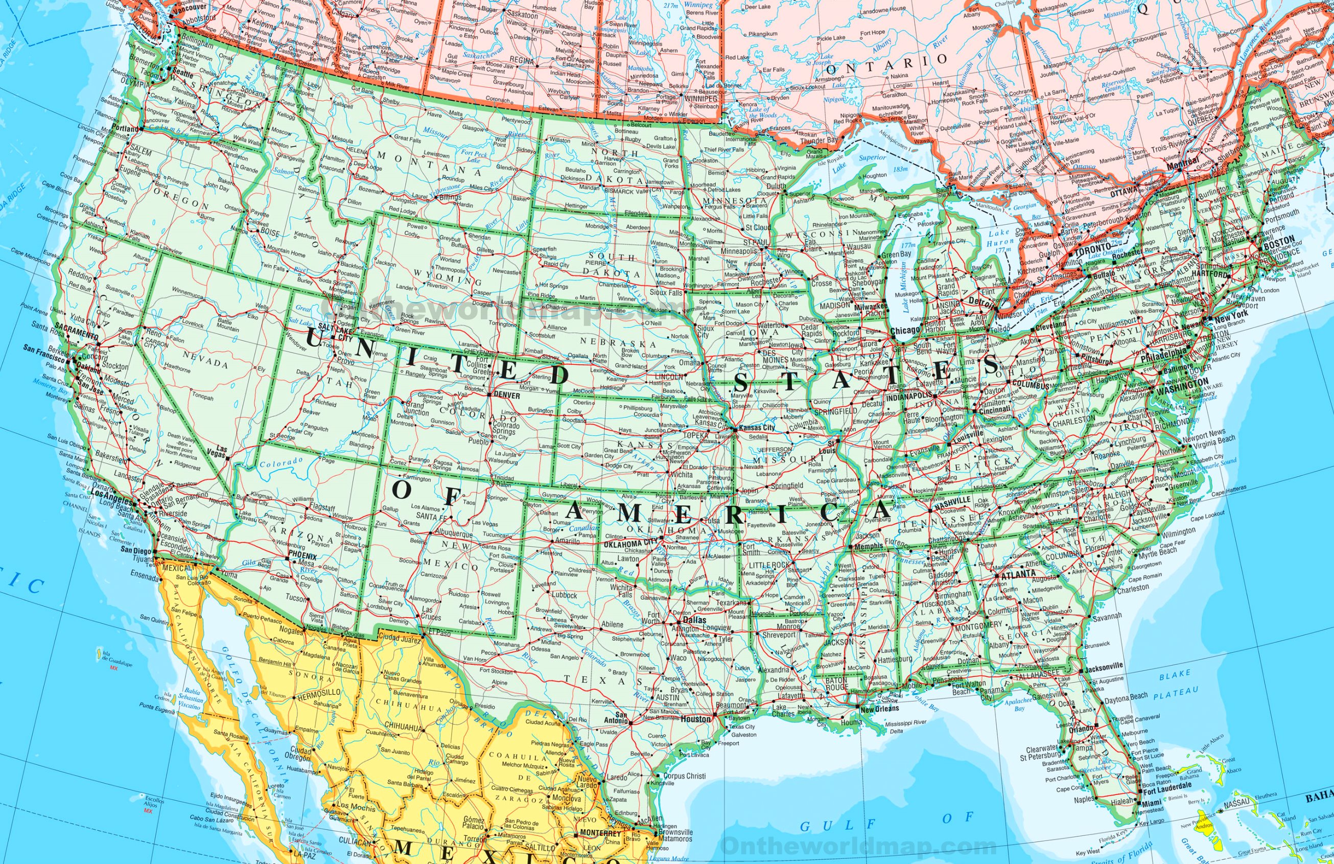 Detail Us Map Images With States Nomer 55