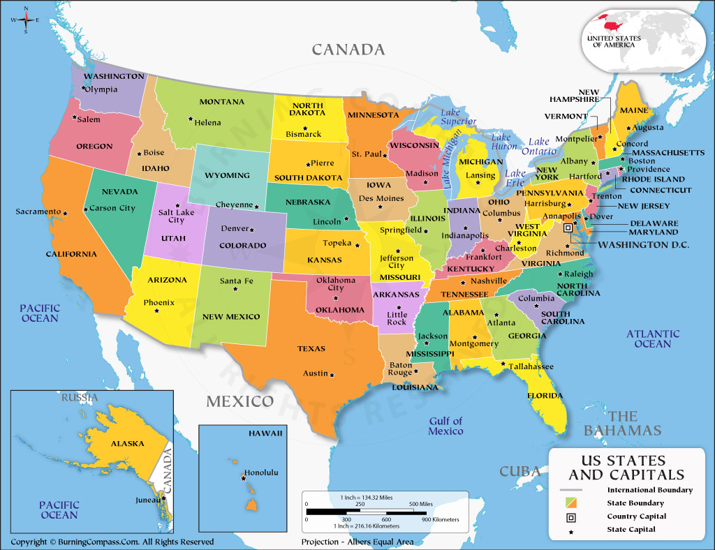 Detail Us Map Images With States Nomer 9