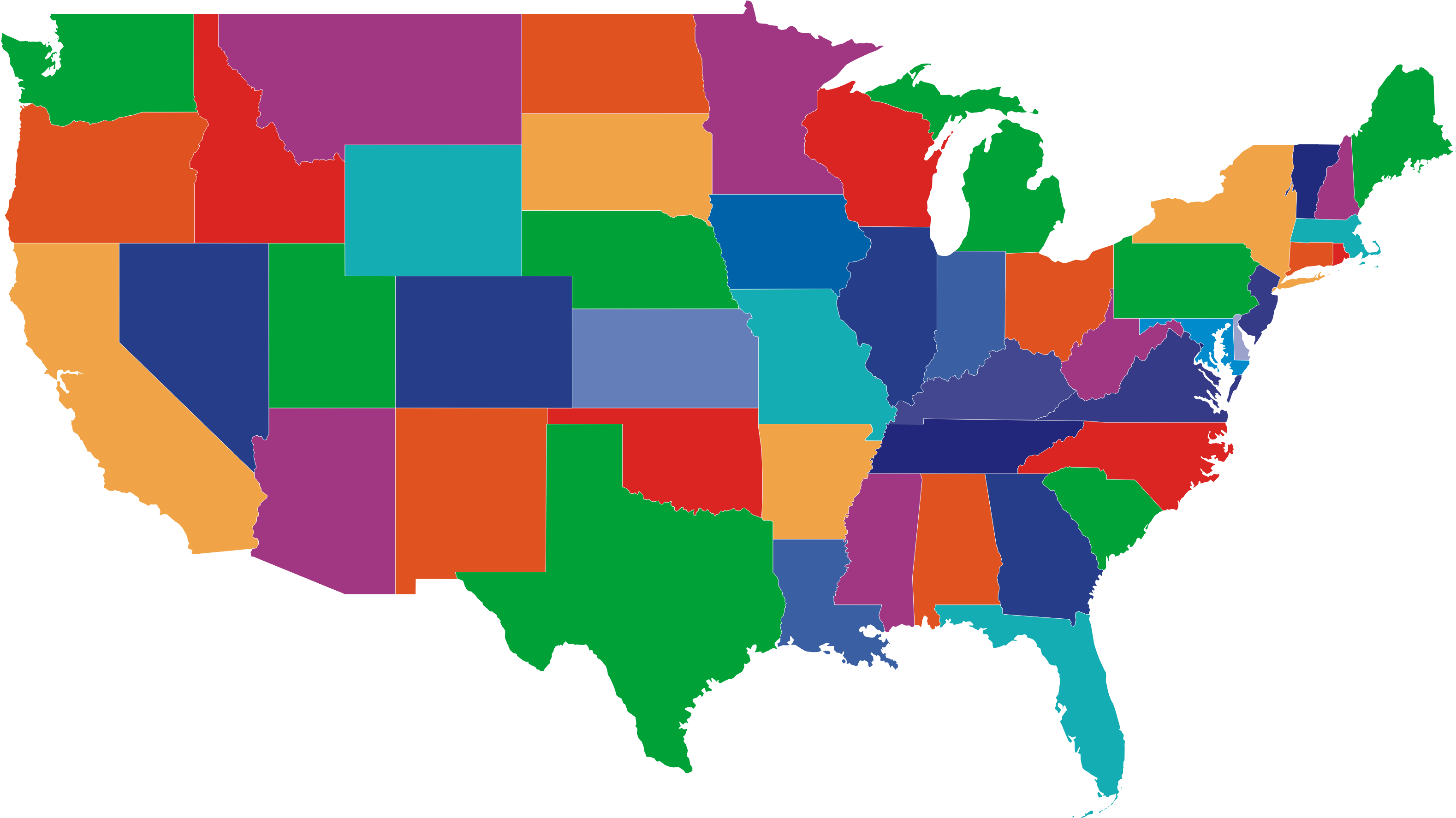 Detail Us Map No Background Nomer 46