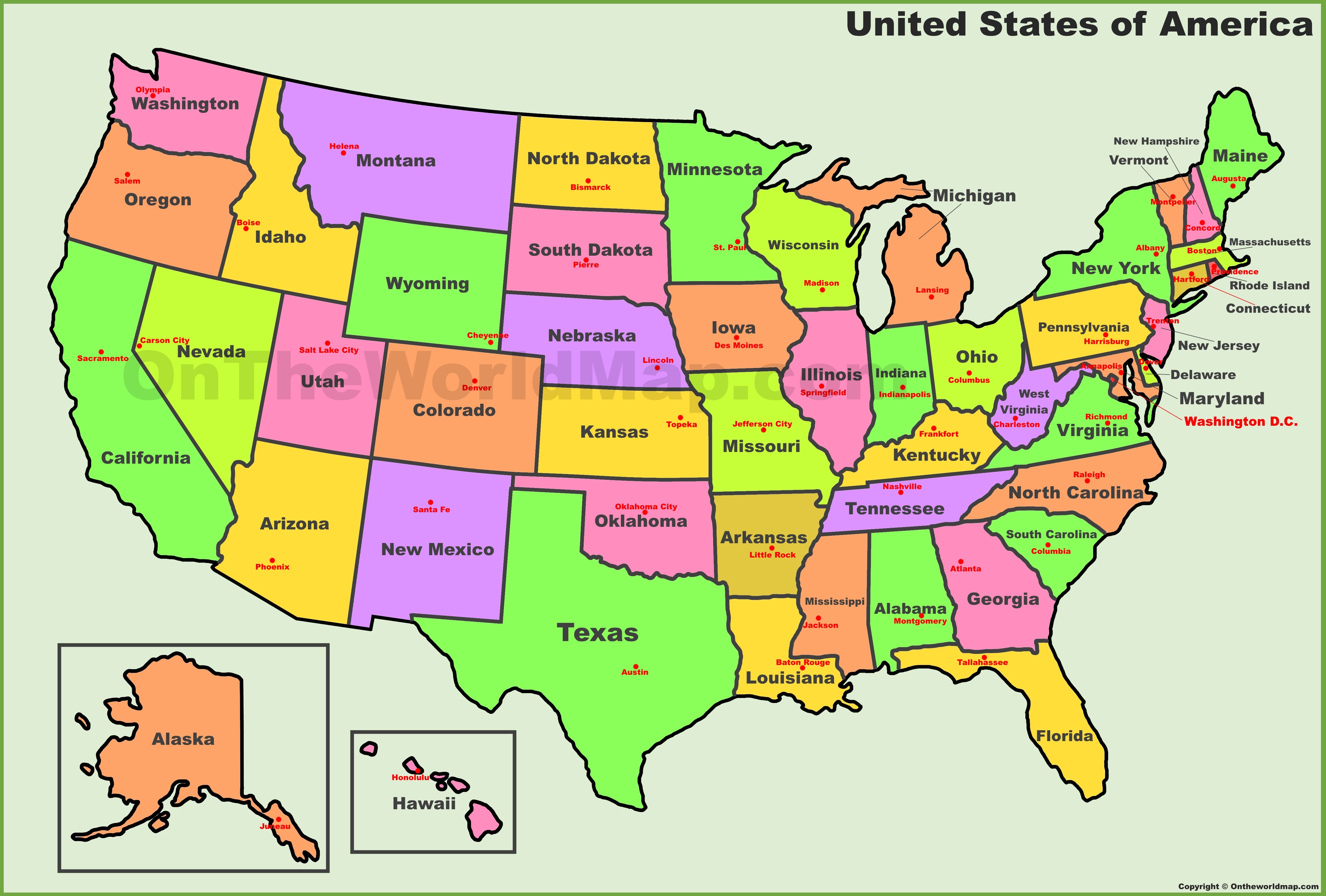 Detail Us States Map Images Nomer 11