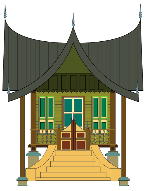 Detail Rumah Adat Minang Kartun Nomer 36