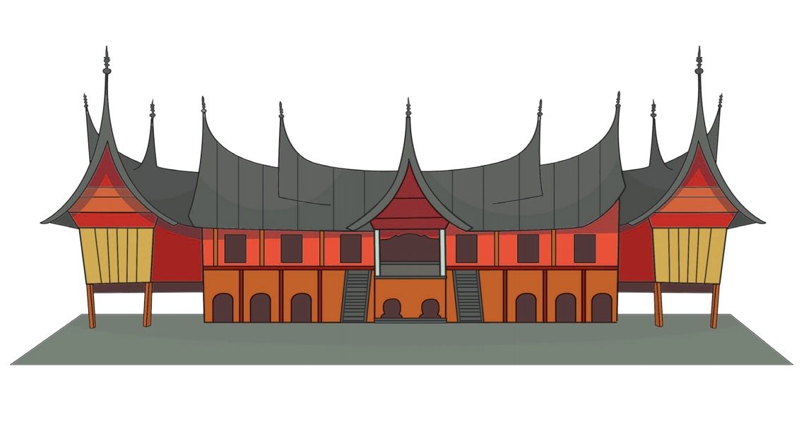 Detail Rumah Adat Minang Kartun Nomer 8