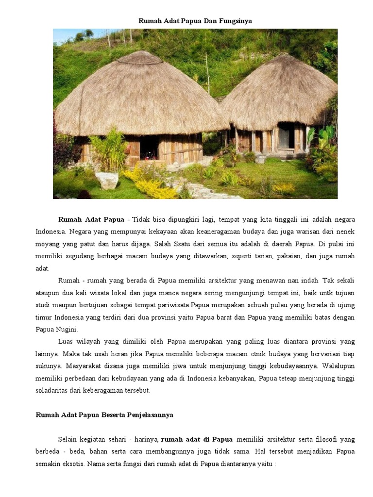 Rumah Adat Papua Nugini 58+ Koleksi Gambar