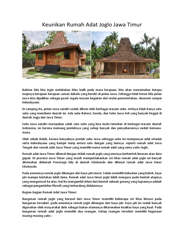 Detail Rumah Adat Ponorogo Jawa Timur Nomer 46