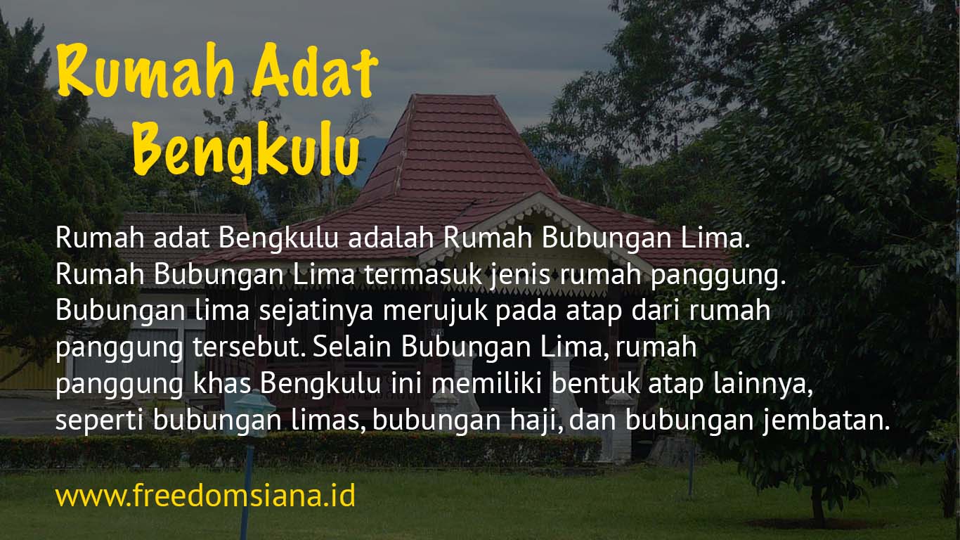 Detail Rumah Adat Provinsi Bengkulu Nomer 31