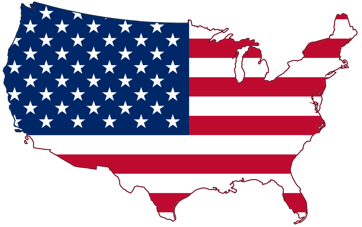 Usa Flag Map Png - KibrisPDR