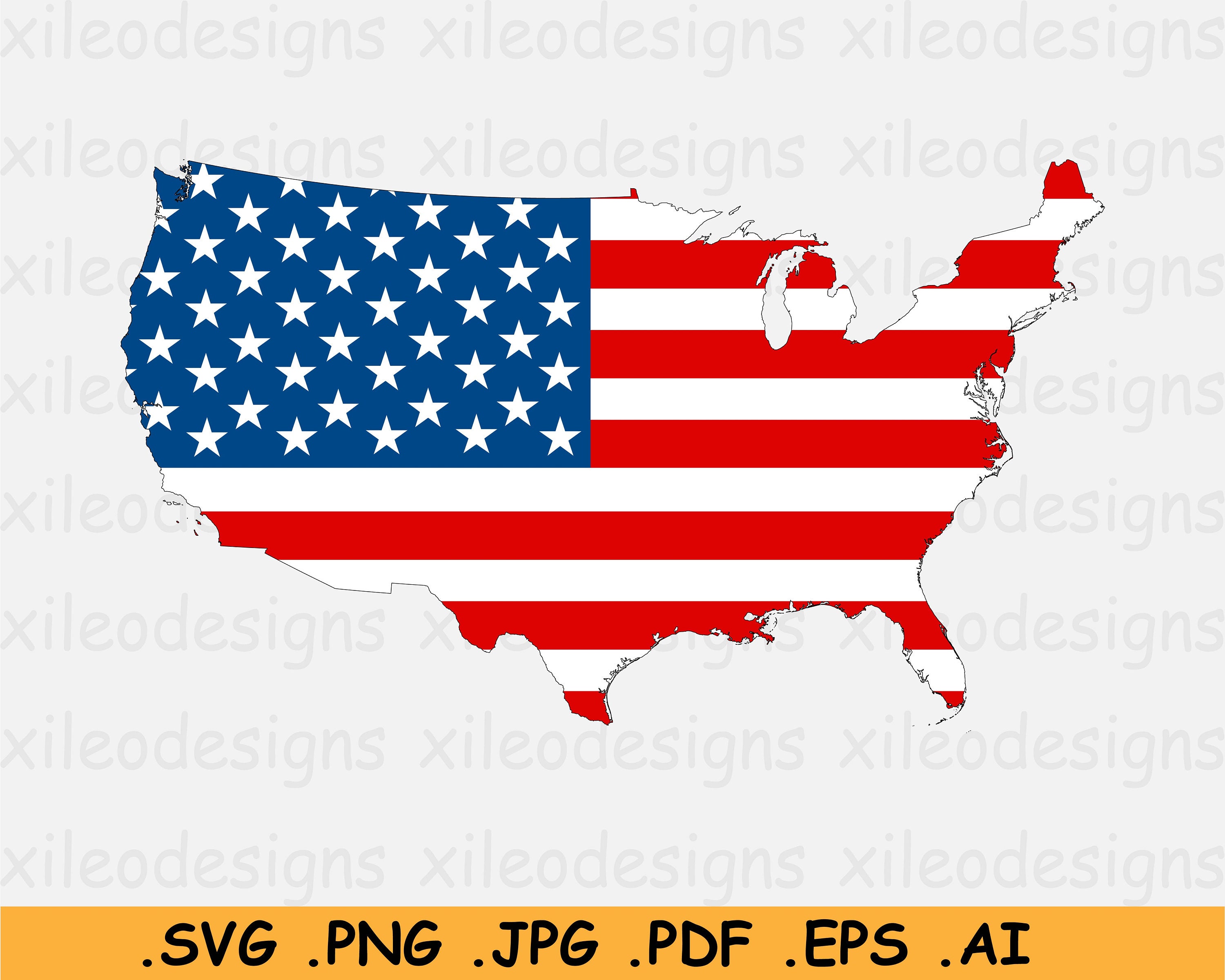 Detail Usa Flag Map Png Nomer 7