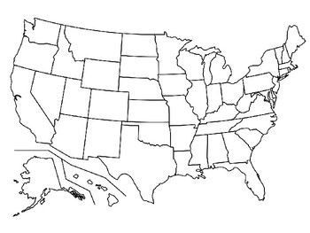 Detail Usa Map Blank Nomer 16