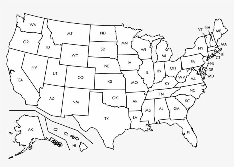 Detail Usa Map Blank Nomer 19