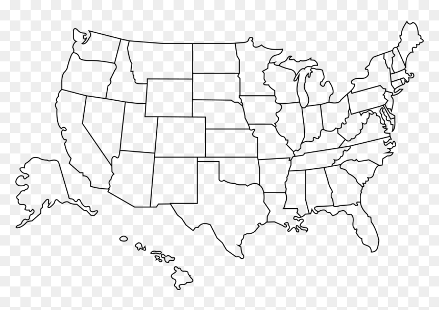 Detail Usa Map Outline Png Nomer 10