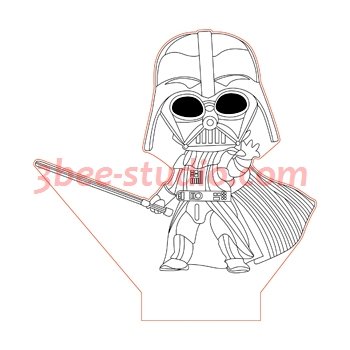 Detail Vader 3d Lamp Nomer 45