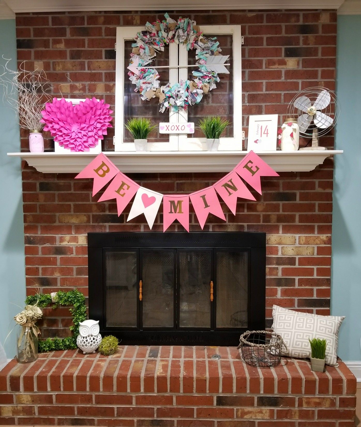 Valentines Day Banner For Fireplace - KibrisPDR